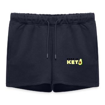 Keep It Keto Avocado Saying Ketogenic Diet Gift - Women’s Premium Organic Sweatshorts - navy - Front - AI Model Female 172 light (172cm)