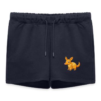 Aardvark Mascotte mignonne Personnage de dessin animé Kawaii - Short de survêtement femme premium - bleu marine - Devant - AI Model Female 172 light (172cm)
