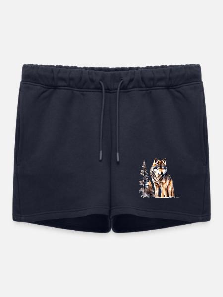 Wolf - Women’s Premium Organic Sweatshorts - navy