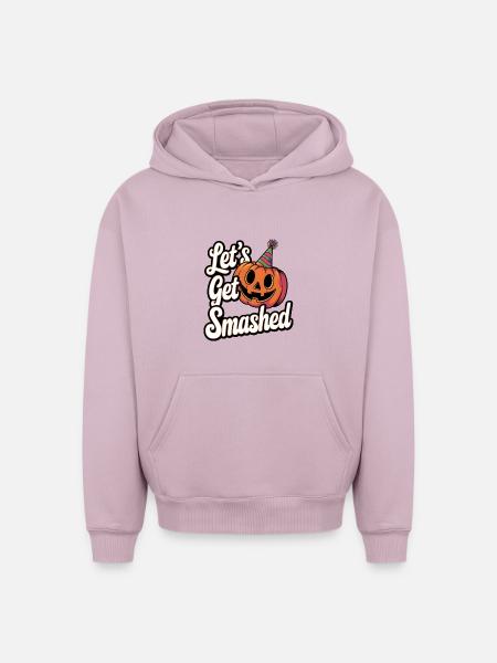 Let's Get Smashed - Oversized Heavyweight Unisex Hoodie - dusky pink