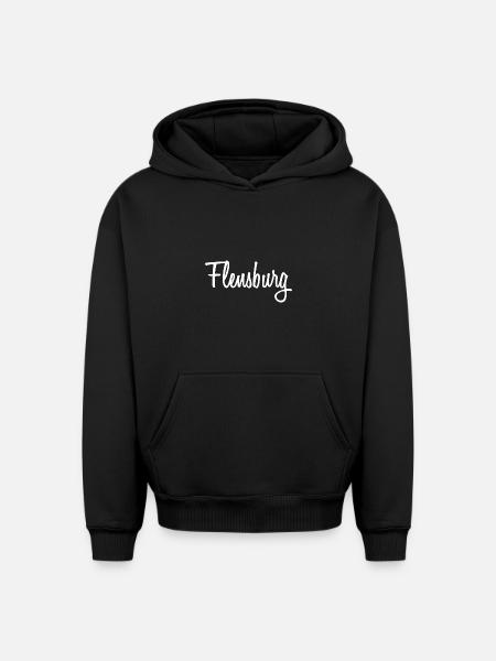 Flensburg - Oversized Heavyweight Unisex Hoodie - Schwarz
