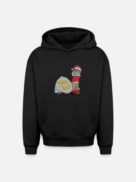 Noël laid drôle - Sweat à capuche unisexe oversize épais SPREAD - noir