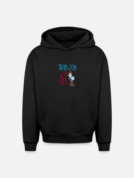 Trabzon 61 Turkey city - Oversized Heavyweight Unisex Hoodie - black