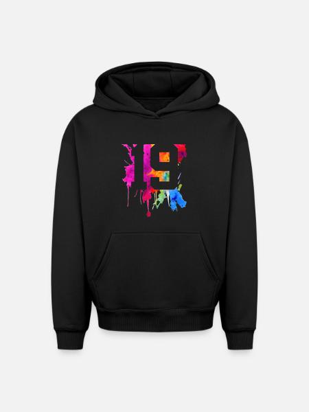 19 YEARS 19TH BIRTHDAY - Oversized Heavyweight Unisex Hoodie - black