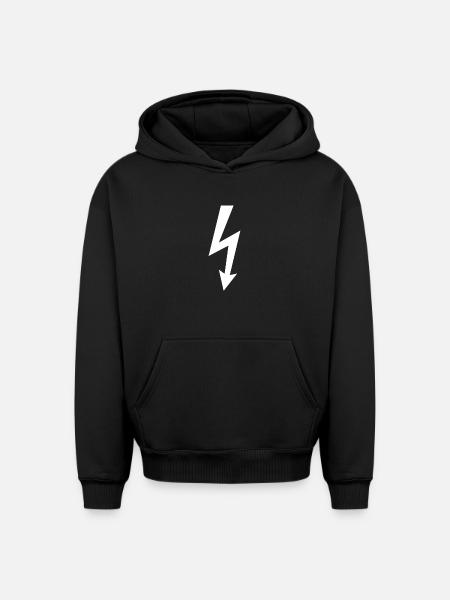 Blitz Logo - Oversized Heavyweight Unisex Hoodie - Schwarz
