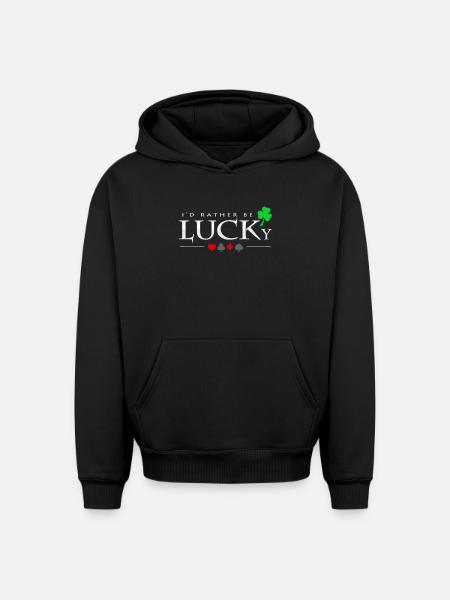 Poker - Oversized Heavyweight Unisex Hoodie - Schwarz