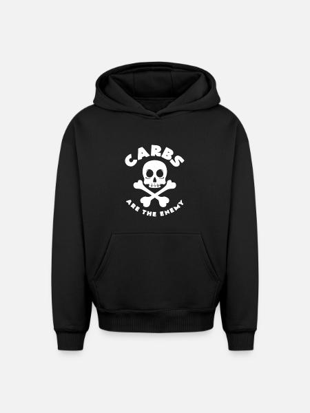 céto - Sweat à capuche unisexe oversize épais SPREAD - noir