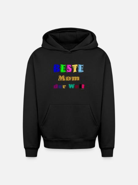Beste Mutter der Welt - Oversized Heavyweight Unisex Hoodie - Schwarz
