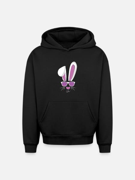 Cool ski and Easter - Oversized Heavyweight Unisex Hoodie - black