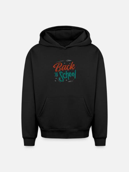 Back to school - Oversized Heavyweight Unisex Hoodie - black