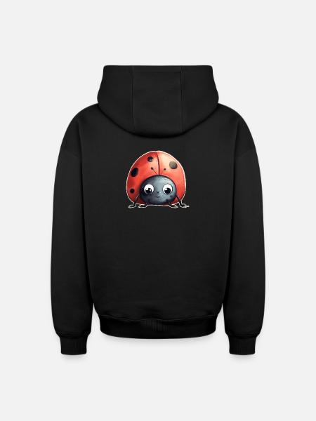 Marienkäfer - Oversized Heavyweight Unisex Hoodie - Schwarz