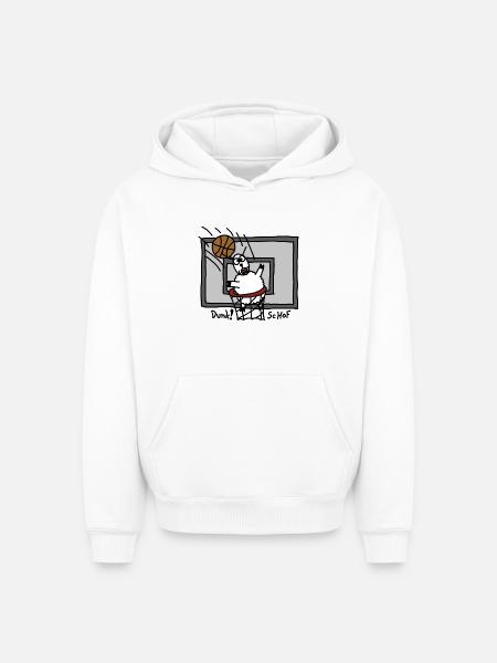 Dunk ScHoF - Oversized Heavyweight Unisex Hoodie - white