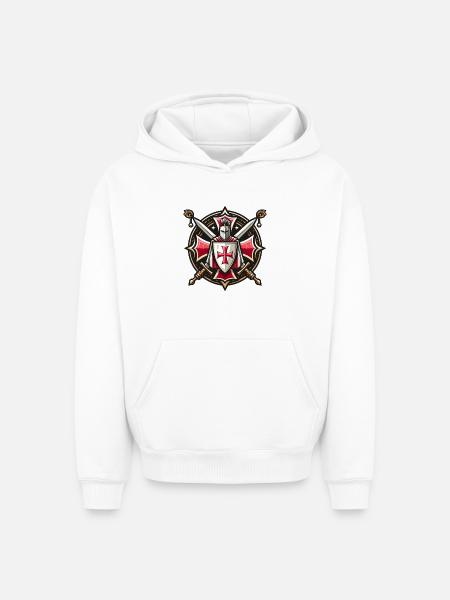Knights templar - Oversized Heavyweight Unisex Hoodie - white