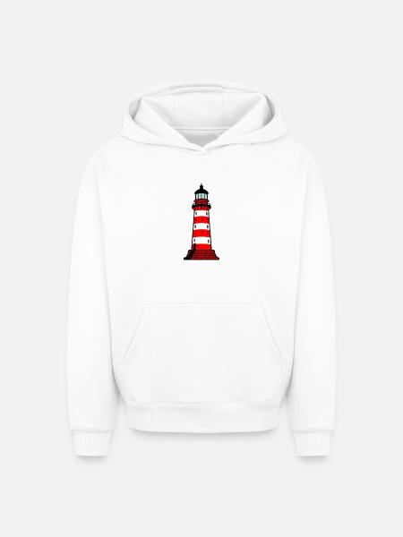 Leuchtturm - Oversized Heavyweight Unisex Hoodie - Weiß