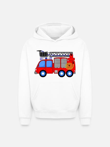 Fire engine children - Oversized Heavyweight Unisex Hoodie - white