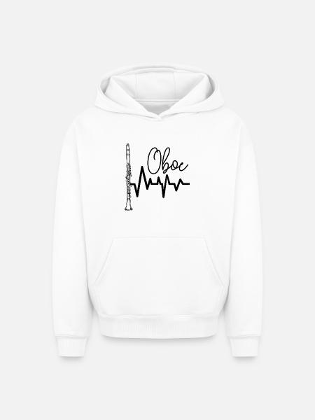 Oboe - Oversized Heavyweight Unisex Hoodie - Weiß