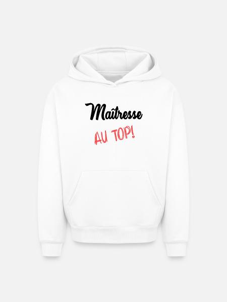 MISTRESS - Oversized Heavyweight Unisex Hoodie - white