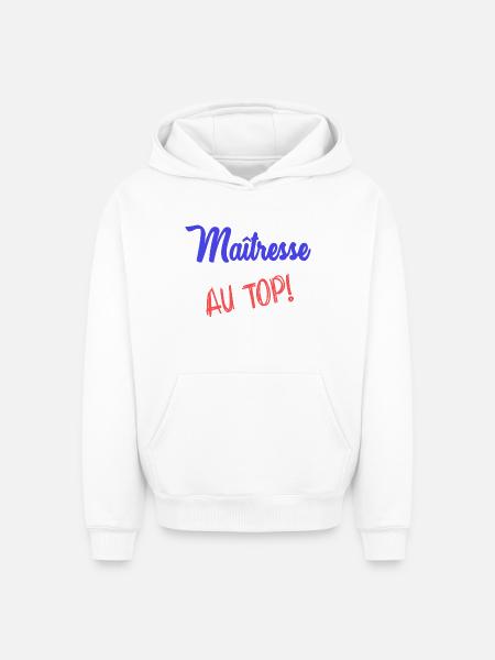 MISTRESS - Oversized Heavyweight Unisex Hoodie - white