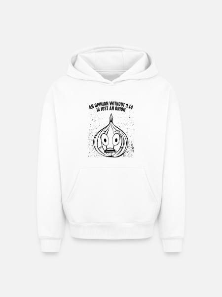 Math Pi onion - Oversized Heavyweight Unisex Hoodie - white