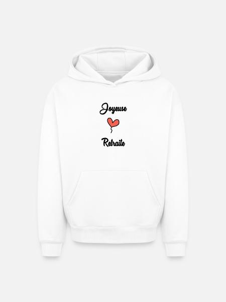 COLLEAGUE. START. RETIREMENT - Oversized Heavyweight Unisex Hoodie - white