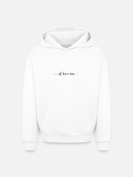 rêver - Sweat à capuche unisexe oversize épais SPREAD - blanc