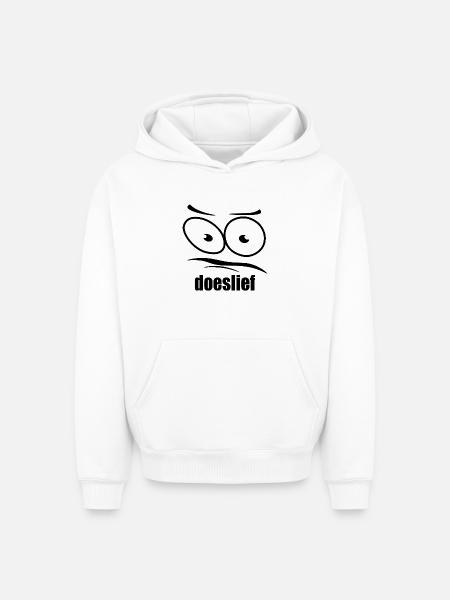 doeslief flehende Augen mit Fragezeichen-Blick - Oversized Heavyweight Unisex Hoodie - Weiß