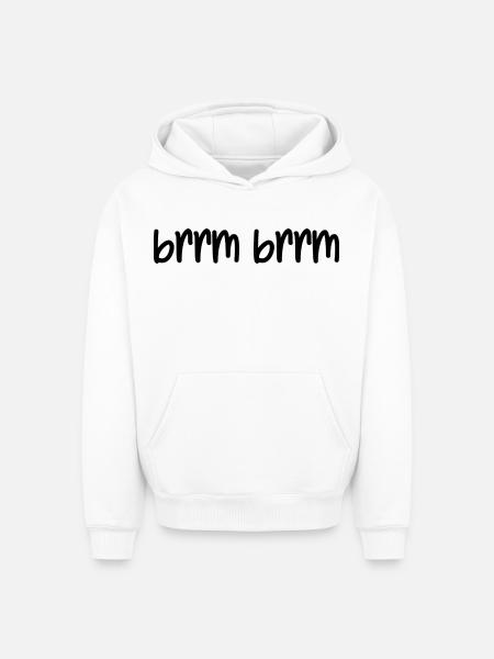 brrm brrm - Oversized Heavyweight Unisex Hoodie - white