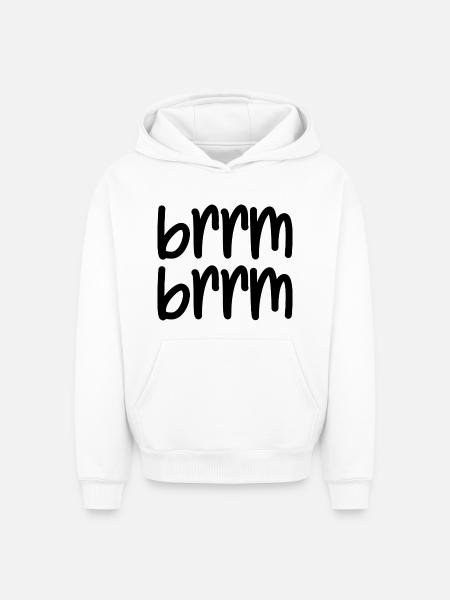 brrm brrm - Sweat à capuche unisexe oversize épais SPREAD - blanc