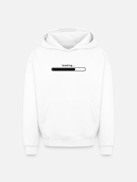 Ladesymbol - Oversized Heavyweight Unisex Hoodie - Weiß