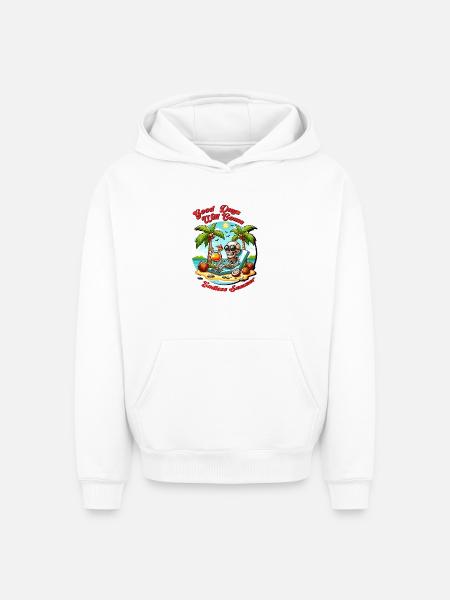 Summer good days - Oversized Heavyweight Unisex Hoodie - white