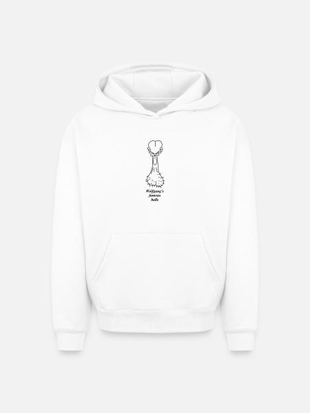 Wolfgangs famous balls - Oversized Heavyweight Unisex Hoodie - Weiß