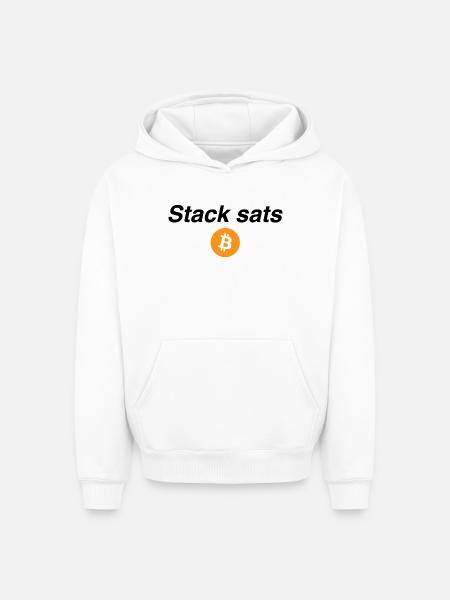 Stack sats - Oversized Heavyweight Unisex Hoodie - Weiß