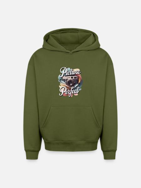 Picture Perfect - Oversized Heavyweight Unisex Hoodie - khaki