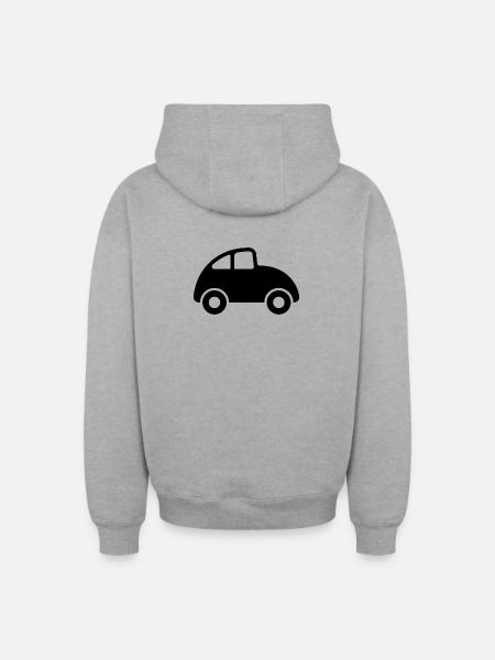 Auto - Oversized Heavyweight Unisex Zip Hoodie - Grau meliert