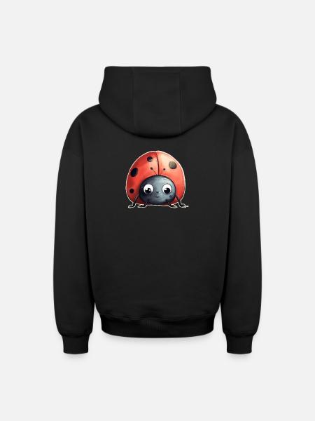 Marienkäfer - Oversized Heavyweight Unisex Zip Hoodie - Schwarz