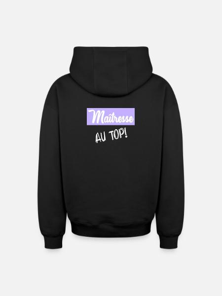 mistress - Oversized Heavyweight Unisex Zip Hoodie - black