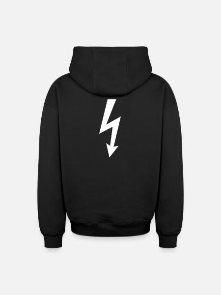 Blitz Logo - Oversized Heavyweight Unisex Zip Hoodie - Schwarz