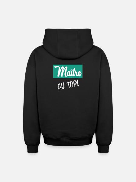MASTER. MASTER - Oversized Heavyweight Unisex Zip Hoodie - black