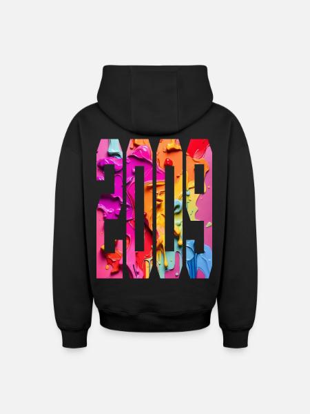 BUNT 17TH BIRTHDAY 2009 - Oversized Heavyweight Unisex Zip Hoodie - black