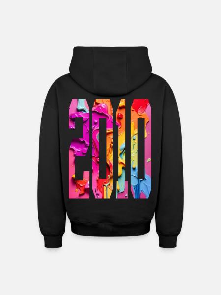 BUNT 16E ANNIVERSAIRE 2010 - Sweat à capuche unisexe zippé oversize épais SPREAD - noir