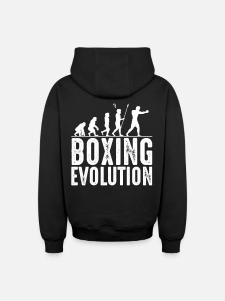 boxer - Oversized Heavyweight Unisex Zip Hoodie - black