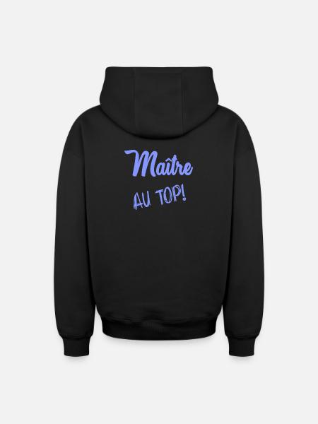 MASTER - Oversized Heavyweight Unisex Zip Hoodie - black