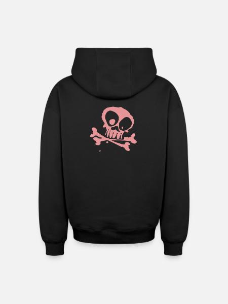 bone - Oversized Heavyweight Unisex Zip Hoodie - Schwarz