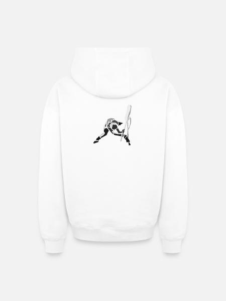 strummer-spread - Sweat à capuche unisexe zippé oversize épais SPREAD - blanc