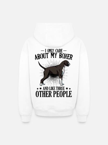boxeur - Sweat à capuche unisexe zippé oversize épais SPREAD - blanc