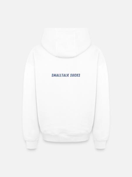 SMALLTALK SUCKS - Spread it! - Oversized Heavyweight Unisex Zip Hoodie - Weiß