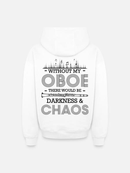 hautbois - Sweat à capuche unisexe zippé oversize épais SPREAD - blanc