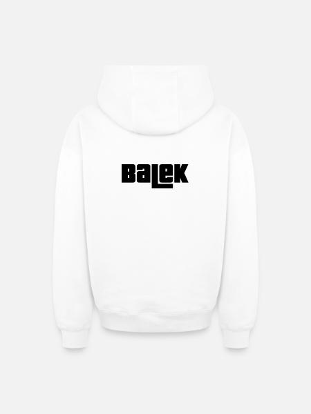 Balek - Sweat à capuche unisexe zippé oversize épais SPREAD - blanc