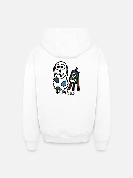 Kunst ScHoF - Oversized Heavyweight Unisex Zip Hoodie - Weiß