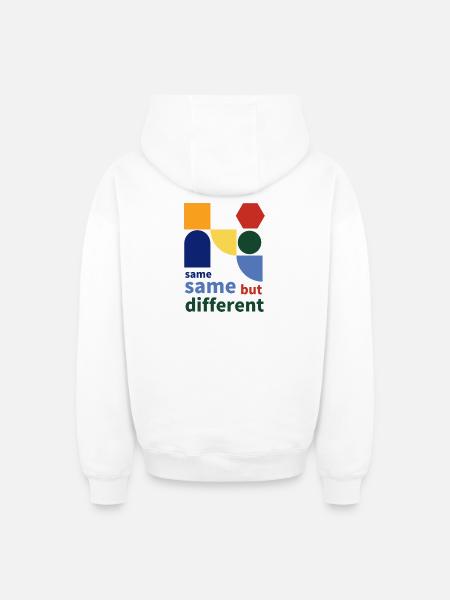 same same but different - Oversized Heavyweight Unisex Zip Hoodie - Weiß